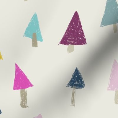 pine trees / nursery baby kids simple design
