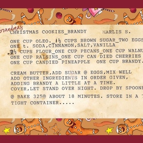 Grandma's Brandy Christmas Cookies
