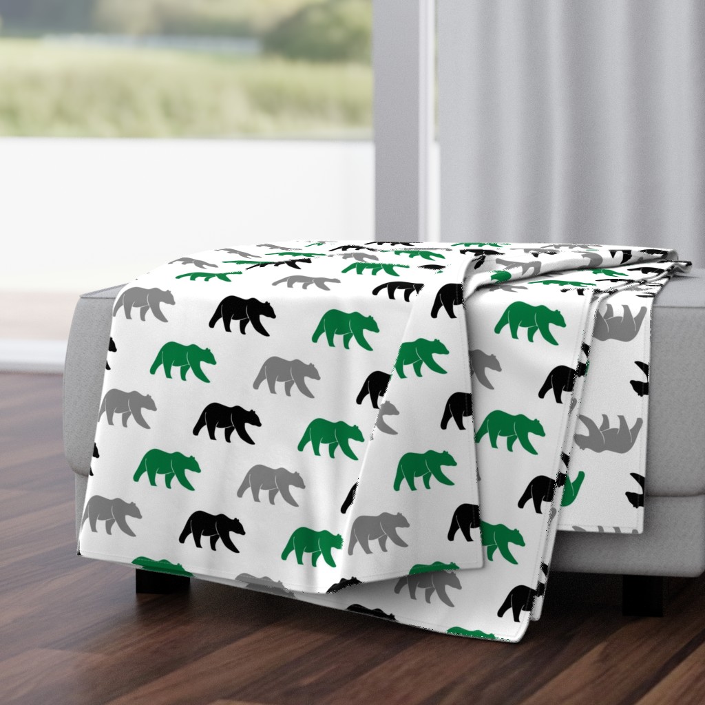  multi bear - green, grey, black