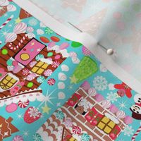 Holiday gingerbread house // gingerbread holiday fabric cute christmas design best gingerbread houses cute fabrics for xmas holidays  rotated