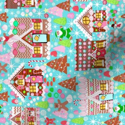 Holiday gingerbread house // gingerbread holiday fabric cute christmas design best gingerbread houses cute fabrics for xmas holidays  rotated