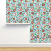 Holiday gingerbread house // gingerbread holiday fabric cute christmas design best gingerbread houses cute fabrics for xmas holidays  rotated