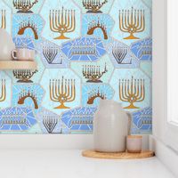 Hanukkah Menorah Festive Mosaic