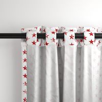 Distressed Red Stars on White (Grunge Vintage 4th of July American Flag Stars)