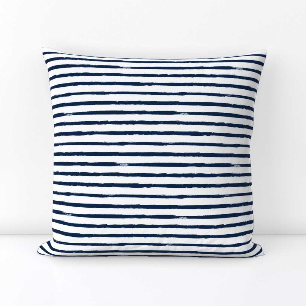 Painted Navy Blue Stripes (Grunge Vintage Distressed 4th of July American Flag Stripes)