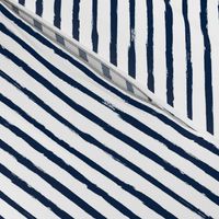 Painted Navy Blue Stripes (Grunge Vintage Distressed 4th of July American Flag Stripes)
