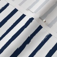 Painted Navy Blue Stripes (Grunge Vintage Distressed 4th of July American Flag Stripes)