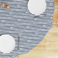 Painted Navy Blue Stripes (Grunge Vintage Distressed 4th of July American Flag Stripes)