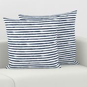 Painted Navy Blue Stripes (Grunge Vintage Distressed 4th of July American Flag Stripes)