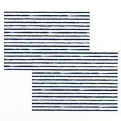 Painted Navy Blue Stripes (Grunge Vintage Distressed 4th of July American Flag Stripes)