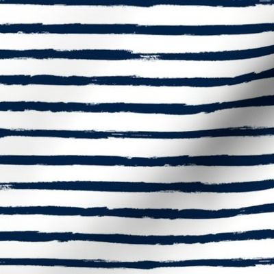 Painted Navy Blue Stripes (Grunge Vintage Distressed 4th of July American Flag Stripes)