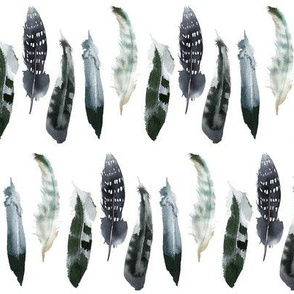 90 Boho Navy Feathers