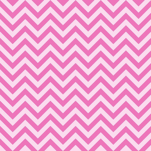 Three Inch Dark Pink and Light Pink Chevron Stripes