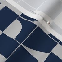 Navy and Gray Modern Abstract Tiles Small Scale