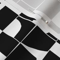 Black and White Geometric Abstract Tiles Small Scale