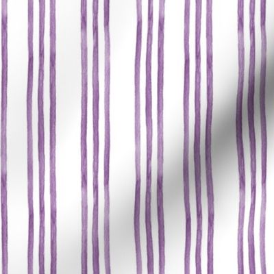 Purple and White Watercolor Stripes