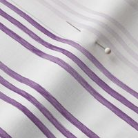 Purple and White Watercolor Stripes