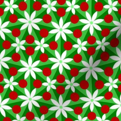 00698169 : holly leaf, flower + berry 7x split