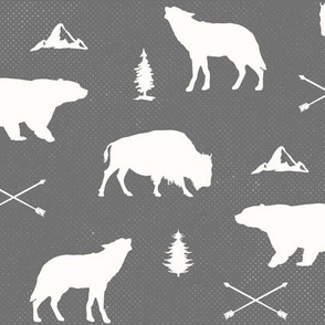 Woodland Animals - Bears Wolves Buffalo