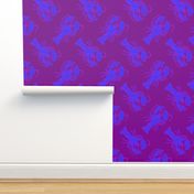 lobster blue on purple