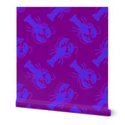 lobster blue on purple