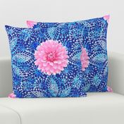 Rustic_pink_Dahlia_blue_lace_NAVY
