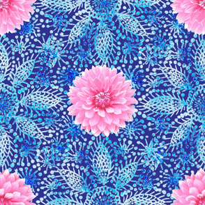Rustic_pink_Dahlia_blue_lace_NAVY