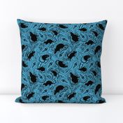 turquoise paisley rats - Small Size