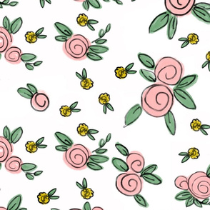 Averie Floral in Pink and Yellow 
