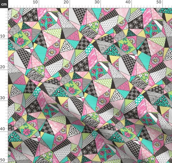 Geometrisch Streifen Blumen Quilt Herbst Punkte Sommer Fruhling Dreiecke Dreieck Fallen Decke Blumen Spoonflower