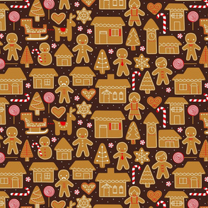 gingerbread village (brown)