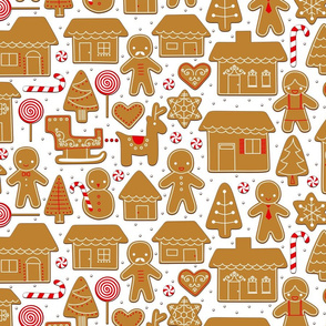 gingerbread village (white)