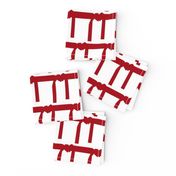 Three Inch Martial Arts Dark Red Belt on White