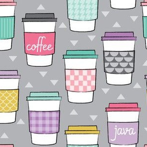 coffee cups-with-sleeves on grey