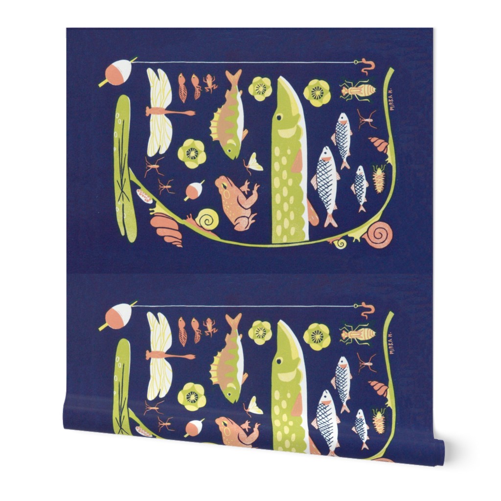 Summer Fishing Tea Towel