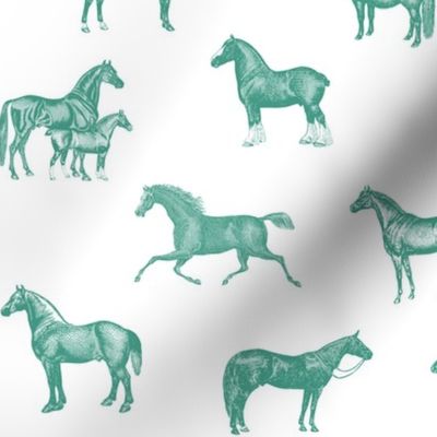 Green Horse Print Small