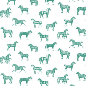 Green Horse Print Small