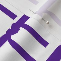 Three Inch Martial Arts Purple Belt on White