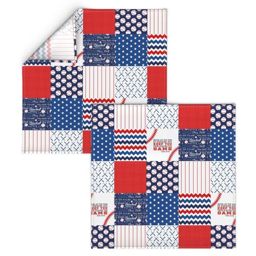 4.5 In Baseball Wholecloth Cheater quilt