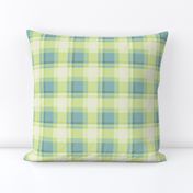 pistachio citrus cyan plaid