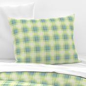 pistachio citrus cyan plaid