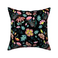 10.5" El Circo Florals Mix and Match - Black