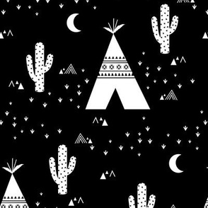 Teepee - Black Background