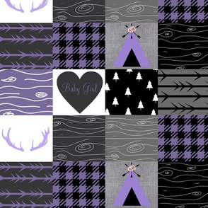 Purple baby girl - tipi wholecloth