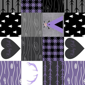 Purple baby girl - tipi wholecloth - rotated