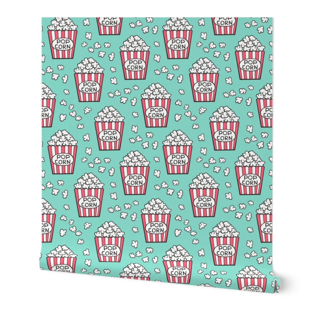 Popcorn on Mint Green