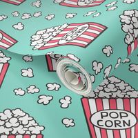 Popcorn on Mint Green