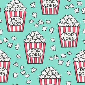 Popcorn on Mint Green