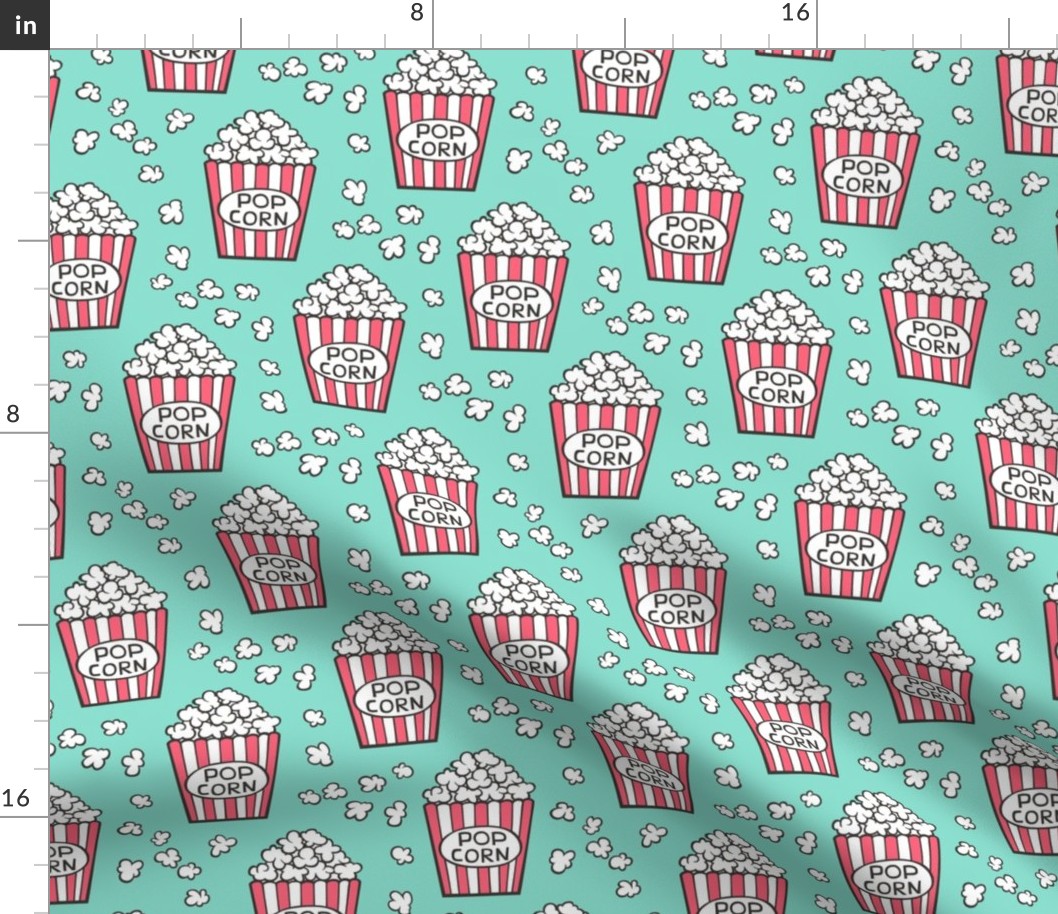 Popcorn on Mint Green