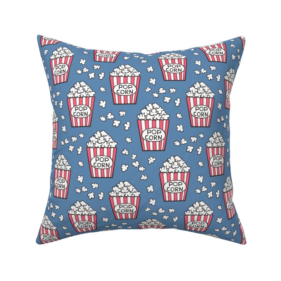 Popcorn on Dark Blue Navy